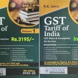 GST Tariff of India in 2 volume in English with FREE Scheme of 10 JOTTER BALLPEN worth MRP Rs.750-00