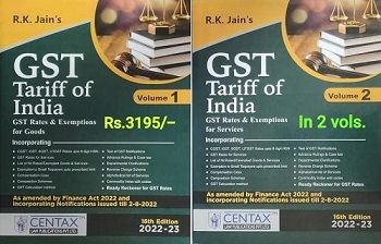 GST Tariff of India in 2 volume in English with FREE Scheme of 10 JOTTER BALLPEN worth MRP Rs.750-00