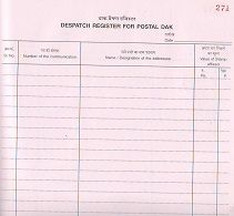 Dispatch Register-500 page both side printing in extra white paper Bilingual [English and Hindi]