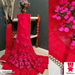 Net sarees for women and girls silk