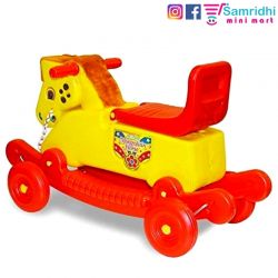 Twizzle Horse Toys for Kids 1-3yrs / 2 in 1 Baby Horse Rider with Rocker / Horse Rider for Kids (red mangolia)