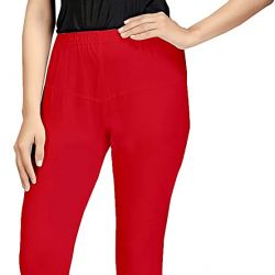 Comfort Wear Solid Regular Fit Chudidar Leggings for Girls & Women's | 4 Way Stretchable Leggings (Pack of 1)red