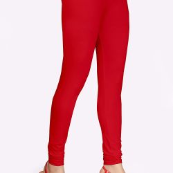 Comfort Wear Solid Regular Fit Chudidar Leggings for Girls & Women's | 4 Way Stretchable Leggings (Pack of 1)red