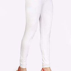 Comfort Wear Solid Regular Fit Chudidar Leggings for Girls & Women's | 4 Way Stretchable Leggings (Pack of 1)white