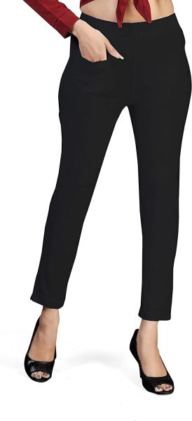 Comfort Wear Women's Regular fit Solid Kurti Pants with One Front Pocket (Pack of 1)black