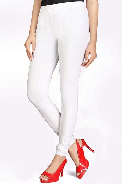 Comfort Wear Solid Regular Fit Chudidar Leggings for Girls & Women's | 4 Way Stretchable Leggings (Pack of 1)white