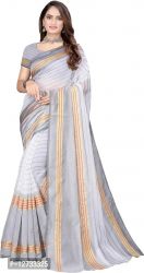Stylish Fancy Cotton Silk Saree With Blouse Piece For Women Pack Of 1