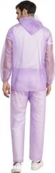 NHR Unisex Transparent PVC 100% Waterproof Raincoat, Rainwear for Men and Women- Free Size (Purple)