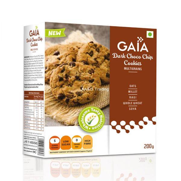 Gaia Dark Choco Chip Cookies (200 g)
