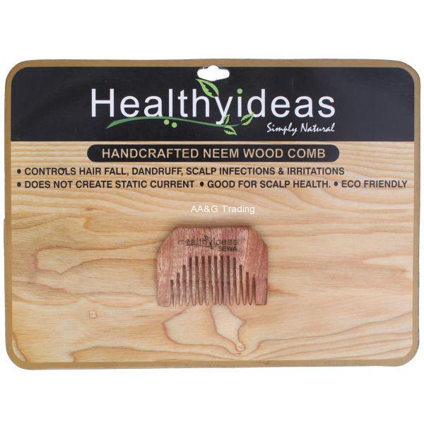 Healthy Ideas Sewa Hand Crafted Herbal Neem Wood Comb