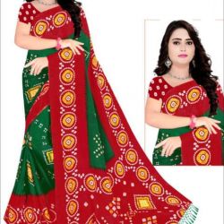 bandhej fancy chunri printed saree