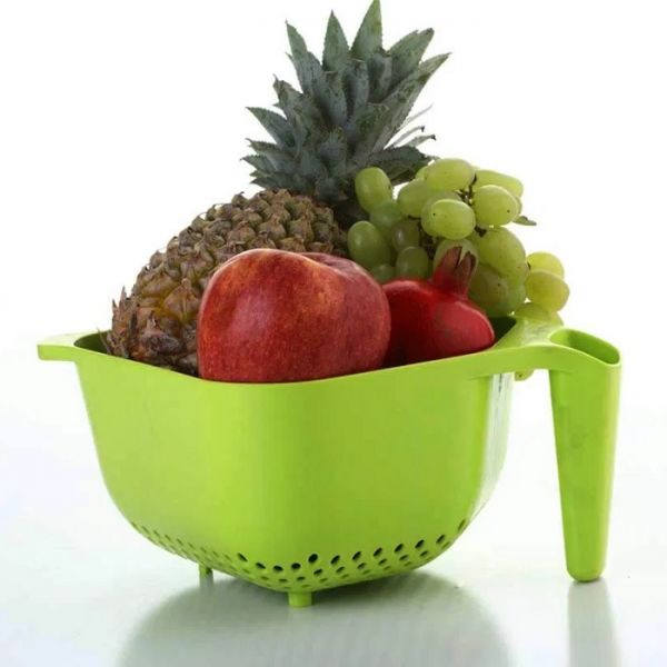 Wash and Store Basket I Kitchen Basket for Multipurpose Cleaning Storing and Refining with Handle Colander