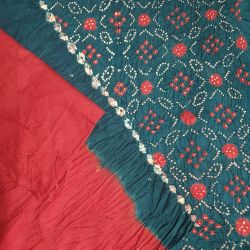 Satin cotton Bandhani Dress material 
