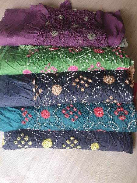 Satin cotton Bandhani Dress material 