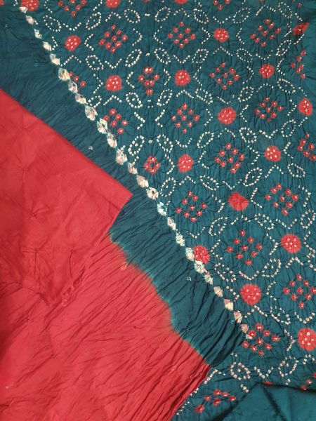 Satin cotton Bandhani Dress material 
