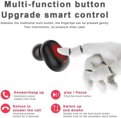 WOF In the Ear Single Ear TWS-L21 Headphone Wireless Earphone Bluetooth Headset  Model Name :WOF In the Ear Single Ear TWS-L21 Headphone Wireless Earphone  Color :Black  Headphone Type :True Wireless  Inline Remote :Yes  Sales Package :1 x L21 Pair Wireless Bluetooth Earbuds (Left & Right), 1 x Magnetic Charging Case, 1 x USB Cable, 1 x User Manual  Connectivity :Bluetooth  Headphone Design :Earbud  7 Days Replacement Policy, No questions asked.
