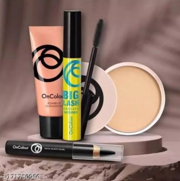 OnColour Power Up Foundation, Face Powder, Waterproof Mascara, Liquid Eyeliner 