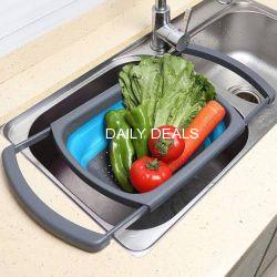COLANDER COLLAPSE FOOD DRAINER SINK BASKET