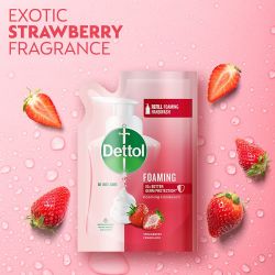 dettol strawberry fragrance foaming hand wash refill 200ml