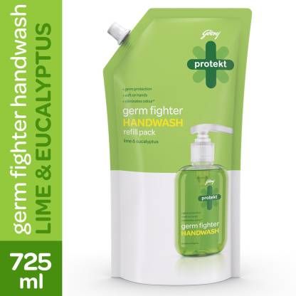 godrej pocket germ fighter lime and eucalyptus handwash refill 725ml