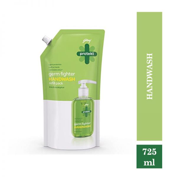 godrej pocket germ fighter lime and eucalyptus handwash refill 725ml