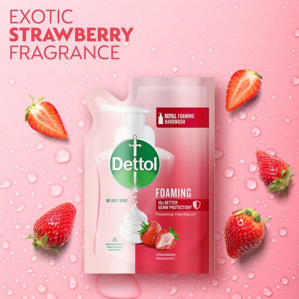 dettol strawberry fragrance foaming hand wash refill 200ml