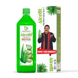 Pharma Science Organic Aloe Vera Juice with Pulp Rejuvenates Skin and Hair Zero Added Sugar-500 ml