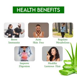 Pharma Science Organic Aloe Vera Juice with Pulp Rejuvenates Skin and Hair Zero Added Sugar-500 ml