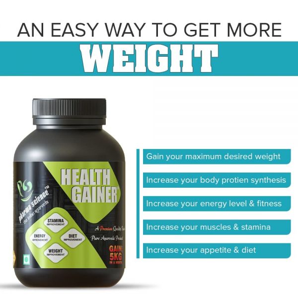 Pharma Science Ayurvedic Weight Gainer Supplement Powder for Men and Women -100gm