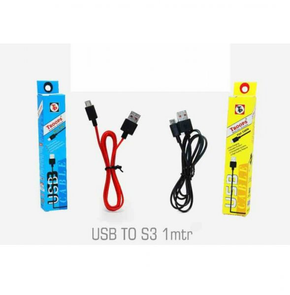 Rs 25 Per Pcs (Set of 10 Pcs) S3 Charging Cable with 6 Month warranty