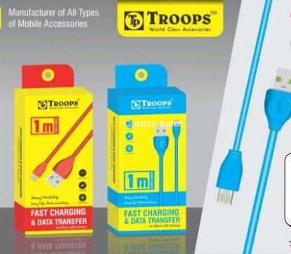 Rs 42 Per Pcs (Set of 10 Pcs) Troops Data Cable with 6 Month Warranty