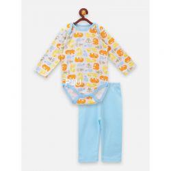 Cotton printed Romper with pants