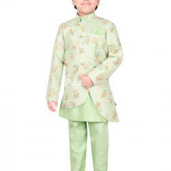 Self printed designer sherwani with pants