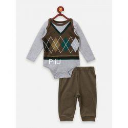 Cotton printed Romper with pants