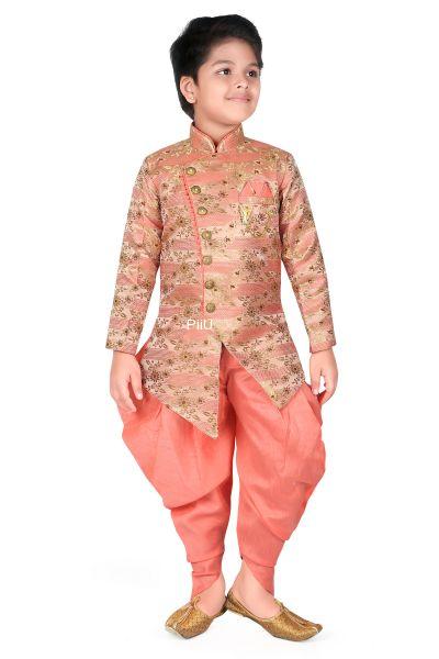 Self printed sherwani with Dhoti