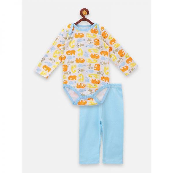 Cotton printed Romper with pants