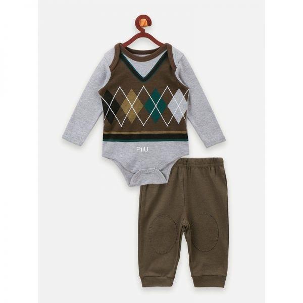 Cotton printed Romper with pants