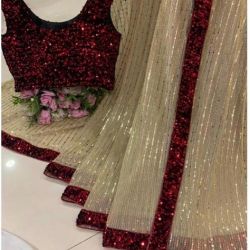 Saree With Lace Border 