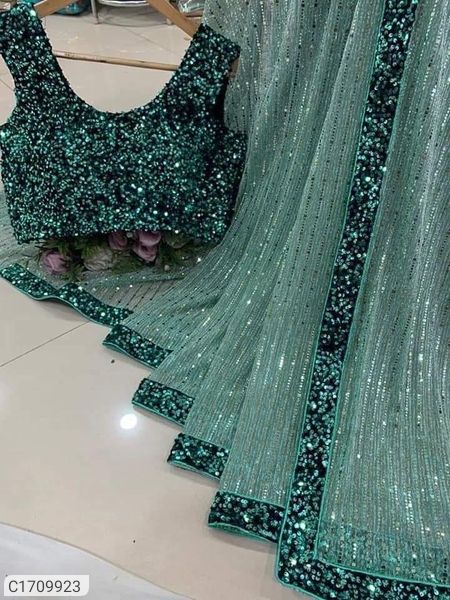 Saree With Lace Border 