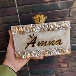 Marble look resin clutches