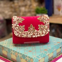 Hand Embroidered Work Clutch 