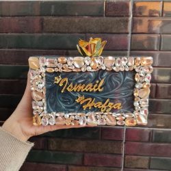 Marble look resin clutches