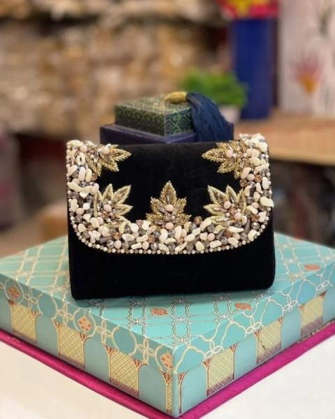 Hand Embroidered Work Clutch 