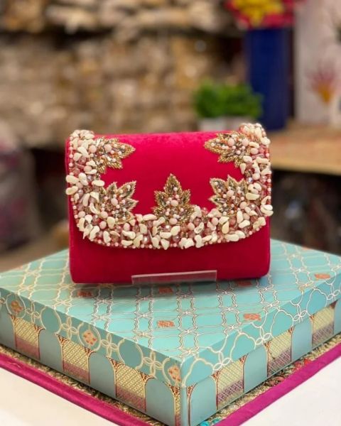 Hand Embroidered Work Clutch 