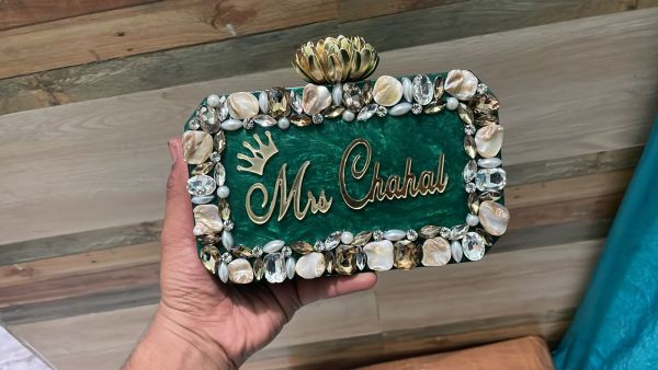 Marble look resin clutches