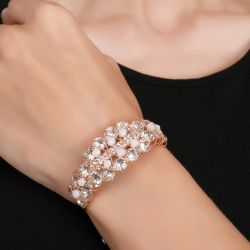 Rose Gold With White Pearl Bracelet