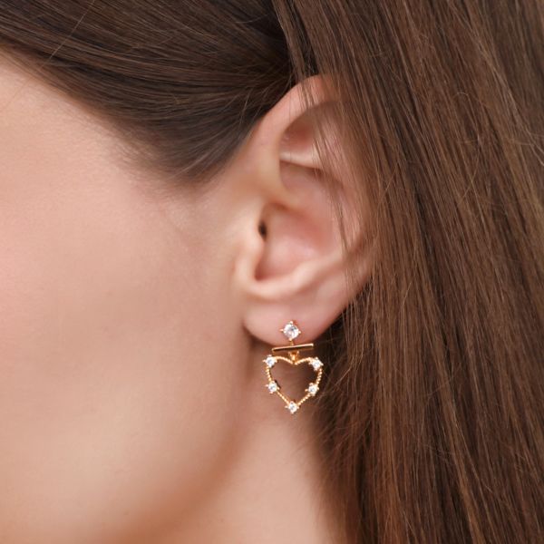Heart Shape Stylish Earrings