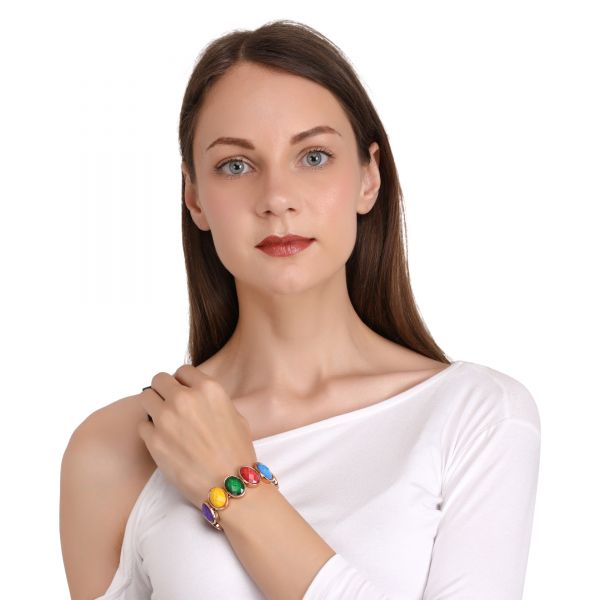 Multi Color Stone Bracelet