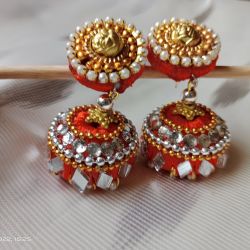 Silk thread Desi earings 