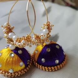 Silkthread earing